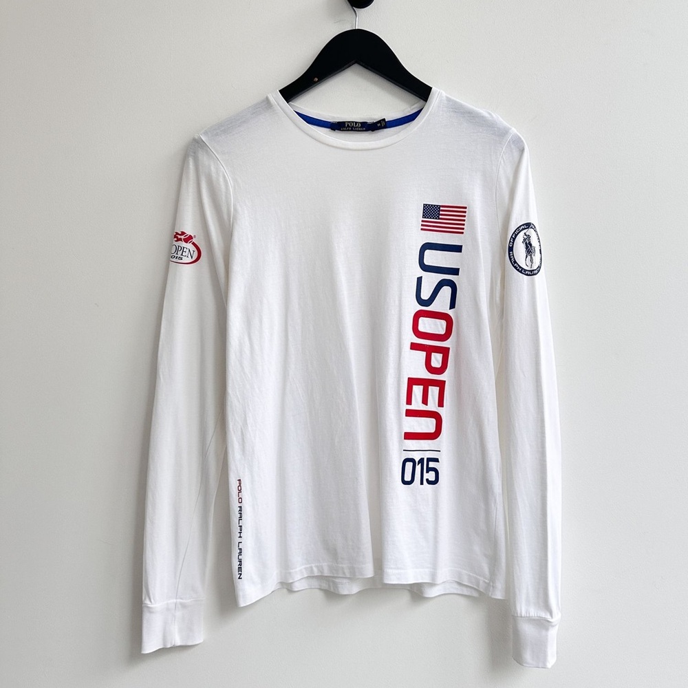 Vintage y2k Polo Ralph Lauren US Open Longsleeve T Shirt Size L Womens